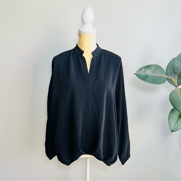 Patrizia Luca twist front dolman sleeve hi-low blouse. - Picture 1 of 7